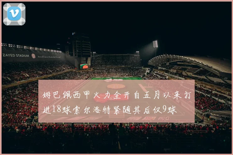 姆巴佩西甲火力全开自五月以来打进18球索尔洛特紧随其后仅9球