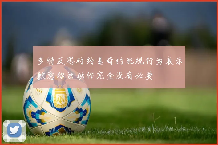 多特反思对约基奇的犯规行为表示歉意称该动作完全没有必要